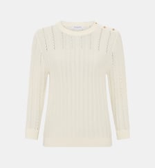 Pull ajouré à boutons dorés - LHENA Gerard Darel