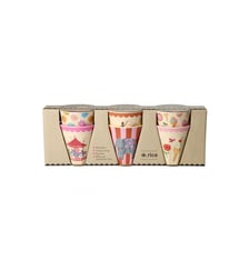 Melamine Cups with Fun Fair Prints - Pink - Small 6 Pack - 160 ml Rice