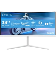Ecran PC Gamer Evnia 34M2C5501A 34" Incurvé WQHD 180Hz Fast VA HDR 400 HDMI 2.1 Ambiglow Philips