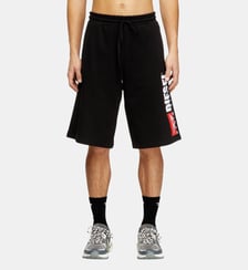 Short en polaire avec maxi écusson logo Diesel
