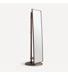 Miroir sur pied en noyer, hauteur 177,2 cm AM.PM