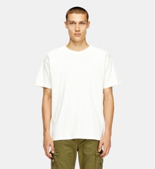T‑shirt avec panneaux uni Diesel