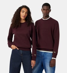 Sweatshirt molleton marquage embossé Lacoste