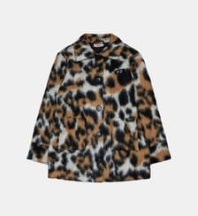 Manteau effet fausse fourrure animalier N°21