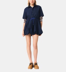 Robe boule manches courtes en coton Maje