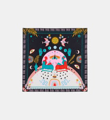 Petit foulard coloré effet soyeux en polyester recyclé MOONCHILD Wild