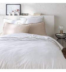 Housse de couette de satin de coton lavé, 118 fils La Redoute Interieurs