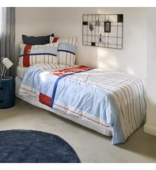 Housse de couette Smash 140200cm Carré Blanc
