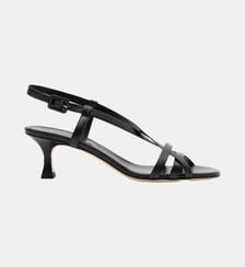 Lena - Sandales En Cuir Nappa Noir Parallèle