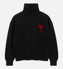 Pull Col Cheminée Ami De Coeur En Laine unisexe AMI Paris