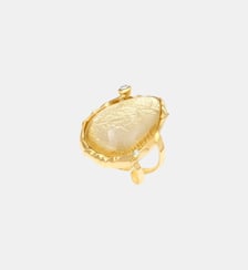 Bague ajustable Océane  doré à l'or fin - Oceane Satellite