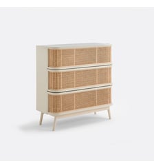 Commode, 3 tiroirs, avec cannage de rotin La Redoute Interieurs