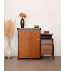 Meuble Singer réinventé en bureau Edouard N°729- Produit chiné Debongout
