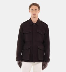 Blouson saharienne en laine et polyamide Fursac