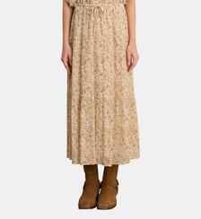 Jupe midi à fleurs et lurex - NAHLAE Pablo