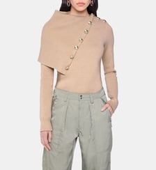 Pull en laine à boutons Rabanne