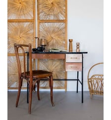 Bureau fin en métal et formica Yvan N°525- Produit chiné Debongout