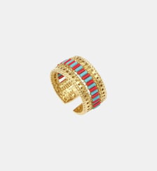 Bague medium ajustable   doré à l'or fin - Alicudi Satellite