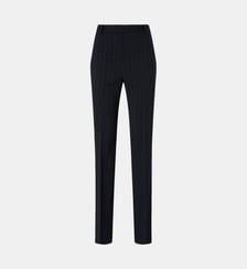 Pantalon droit à rayures en laine mélangée Pinko