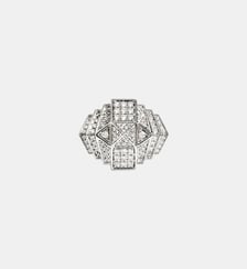 Bague Rockaway Mini Pyramide - Argent & Diamants Statement