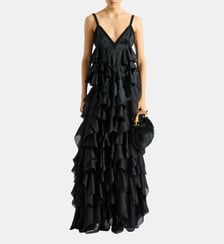 Top à fines bretelles en satin Balmain