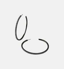 Grandes créoles ornées de cristaux avec finition gunmetal Aristocrazy