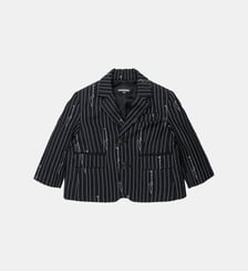 Veste à rayures avec logo allover Dsquared2