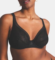Soutien-gorge triangle grande taille Miss Lejaby noir Maison Lejaby