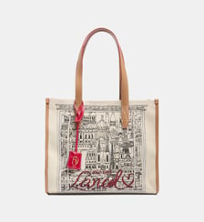 Sac cabas  Capsule 150 Ans en toile et cuir Lancel