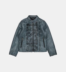 Veste biker avec logo imprimé Diesel Kids
