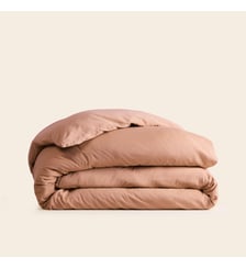 Housse De Couette  Satin de coton lavé uni à nouettes Madura