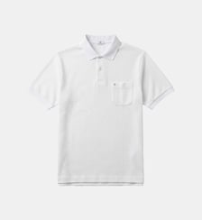 Polo manches courtes en coton gaufré Serge Blanco