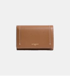 Portefeuille moyen modèle à rabat Louison en cuir grainé Le Tanneur
