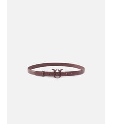 Fine ceinture love birds en cuir color block 2cm Pinko