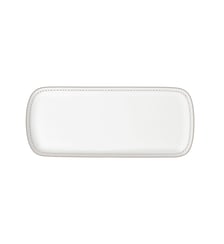 Porcelain Cake Platter 37x16cm Platinum Finish - MALMAISON IMPÉRIALE Christofle