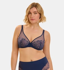 Soutien-gorge avec armature décolleté plongeant - Bleu Rainbow Simone Pérèle