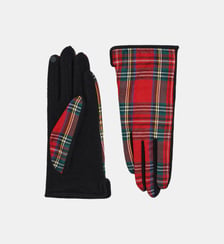 gants Moïra à carreaux tartan Agnès b.