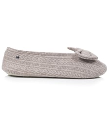 Chaussons ballerines velours félin et noeud-Léopard-41/42 Isotoner