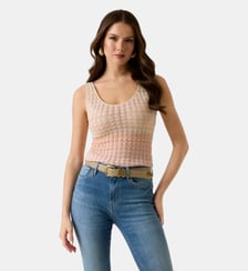 Top ajusté col rond Guess