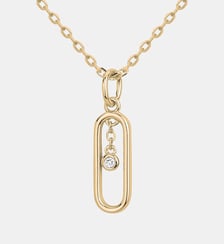 Collier États d'Âme en Plaqué Or La Garçonne Diamant