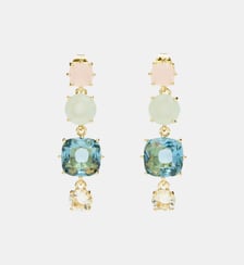 Boucles d'oreilles 4 pierres la diamantine acqua azzura Les Néréides