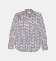 Chemise manches longues brodée en coton Serge Blanco