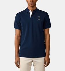 Polo Coupe Regular À Manches Courtes Avec Numéro Hackett London