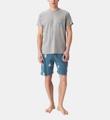 Pyjashort en jersey de coton léger - Pandastique Arthur