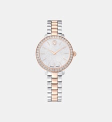 Montre Matrix 3-link, Fabriqué en Suisse, Bracelet en métal, Finition or rose Swarovski