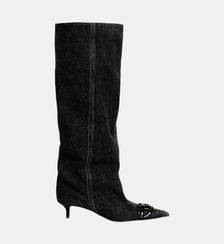 D-Venus-Botte slouchy à hauteur de genou en denim Diesel