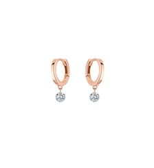 Mini Créoles 360° - 2 diamants, poids total 0,20ct approx.  - Or rose 750‰ La Brune & La Blonde