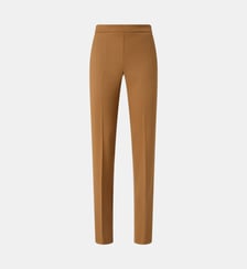 Pantalon taille haute en laine tissée Pinko