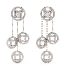 Boucles d'oreilles pendantes Perpétuel.le 0.25 carat x2 pavées Loyal.e Paris