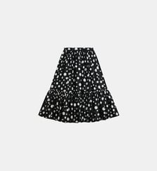 jupon Salsa en satin de coton à pois noir Agnès b.